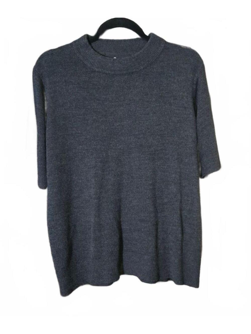 Dark Gray Acrylic Sweater the minimalist top